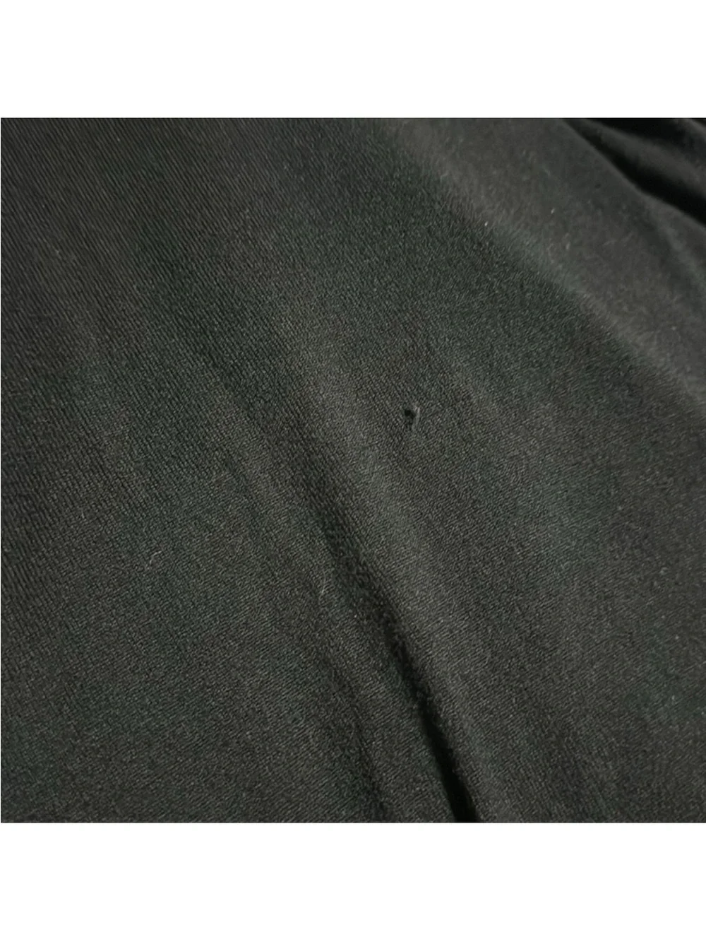 Black Layered Look Long-Sleeve Top with Drawstring Back New